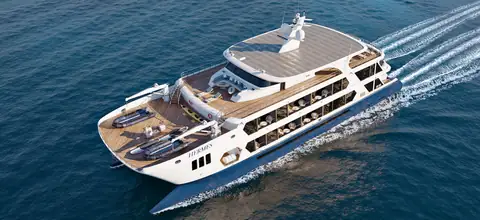Hermes Mega Catamaran — photograph from its Authentic Hotels & Cruises profile